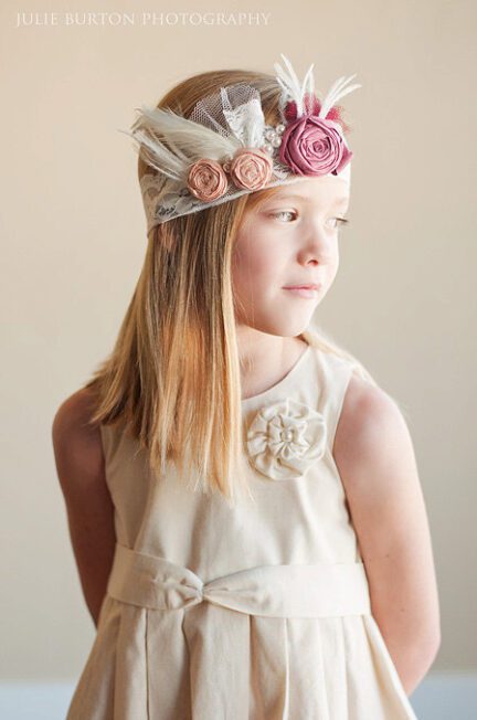 Feathered Tiara For Flower Girls