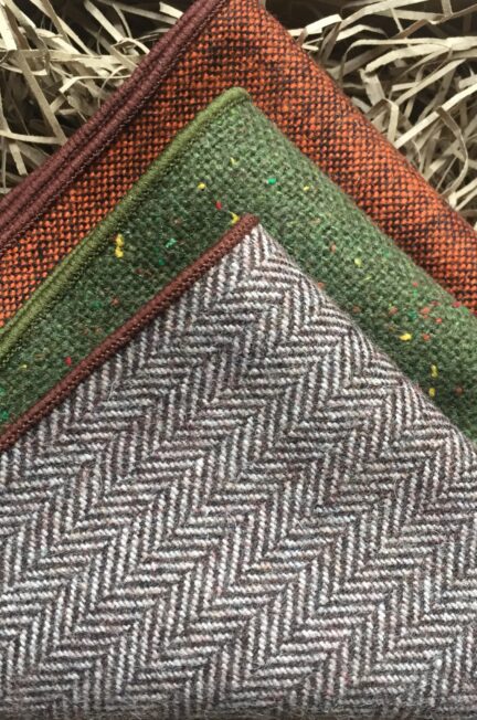 The Aspen, Maple and Willow Pocket Square set in wool.