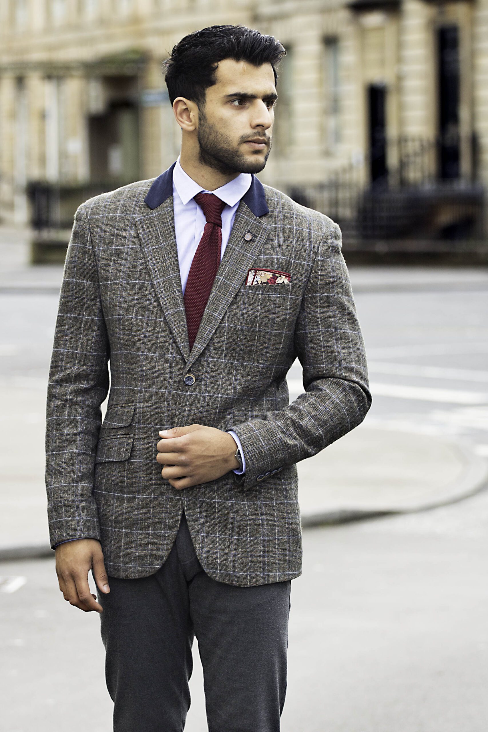 The Lavender Tie and Clover Pocket Square