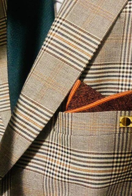 Blooming Elegance: The Marigold Orange Floral Tie and Pocket Square Set for Wedding Style