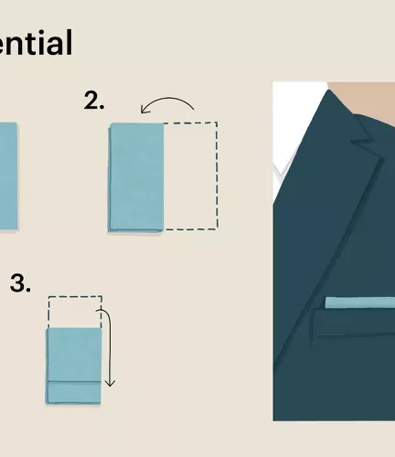 How to Fold a One Point Pocket Square
